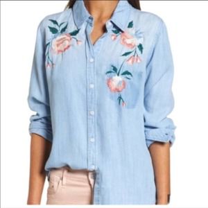 Rails Chandler Embroidered Chambray Shirt